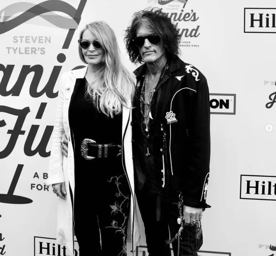 Joe Perry with his wife of 36 years, Billie Paulette Montgomery.