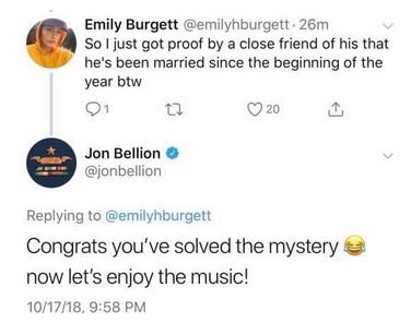 Jon Bellion Replies to a tweet from a fan