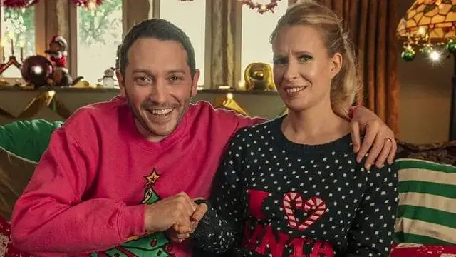 Jon Richardson with his wife Lucy Beaumont.