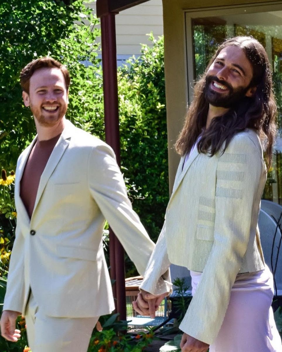 Jonathan Van Ness with his partner Mark Peacock.