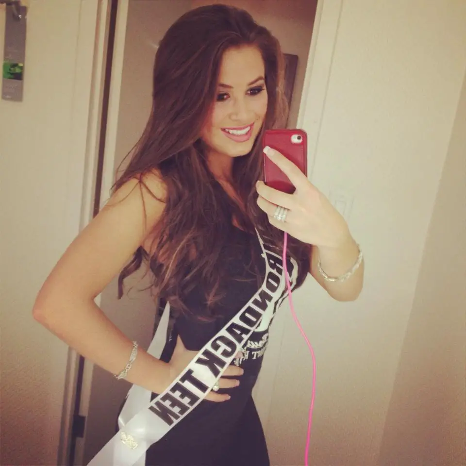 Jordan Poyer's wife Rachel Bush during her Miss New York pageant days.