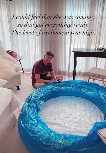 Archie Drury preparing forÂ Karolina KurkovÃ¡'s water birth