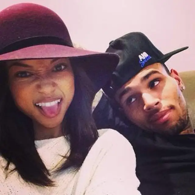 Karrueche Tran and Chris Brown before the baby drama.