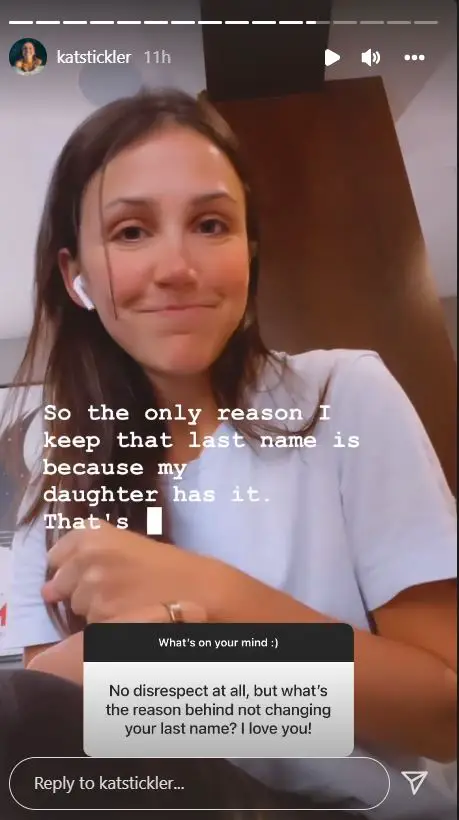 Kat Stickler addresses her last name issue