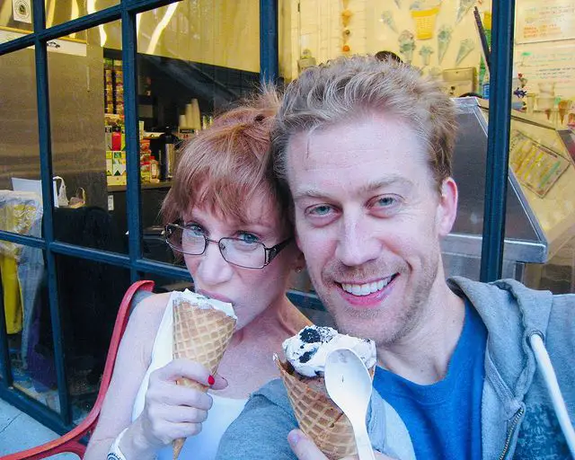 Kathy Griffin with husband Randy Bick during one of their first dates in 2011.