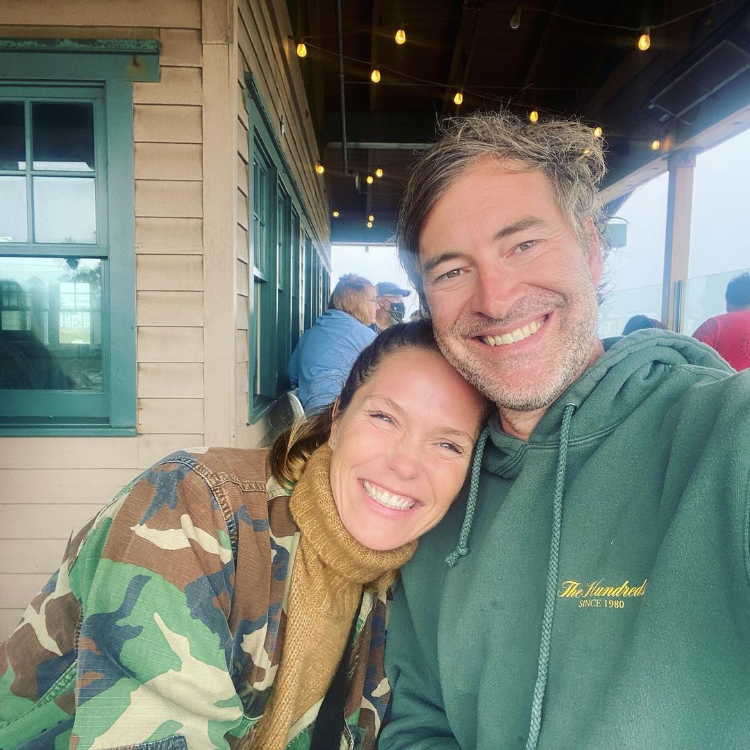 Katie Aselton and her husband, Mark Duplass, celebrating their 15-year-anniversary