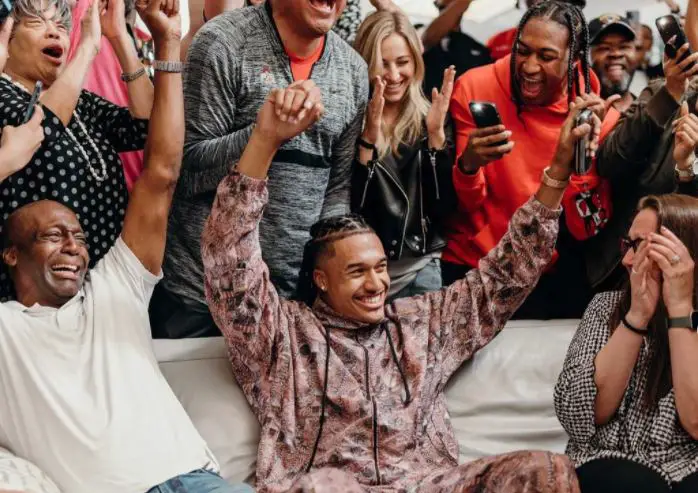 Kellen Mond and his family and friends