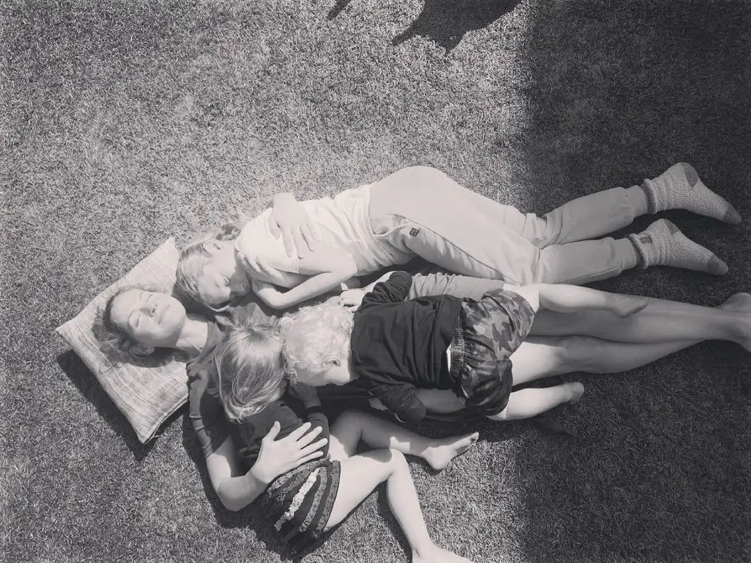 Kelly Overton with her three kids whom she had with her husband Judson Morgan.