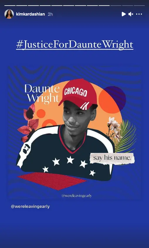 Kim Kardashian Demands Justice For Daunte Wright