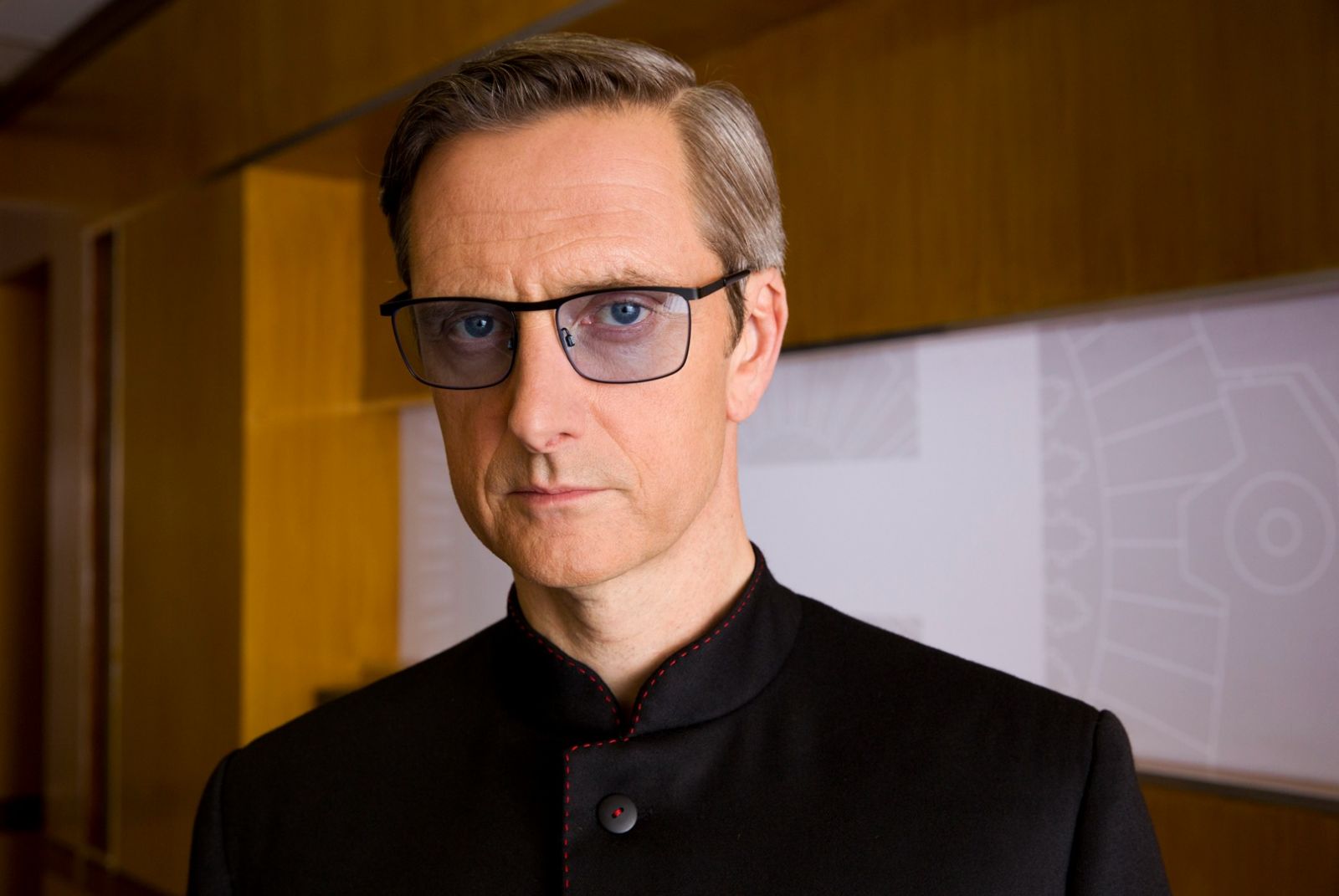 A still image of Lesley Sharp's husband Nicholas Gleaves from Demon Headmaster.