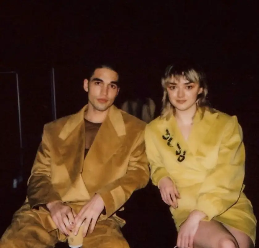 Maisie Williams and her boyfriend Reuben Selby rocking retro yellow suits