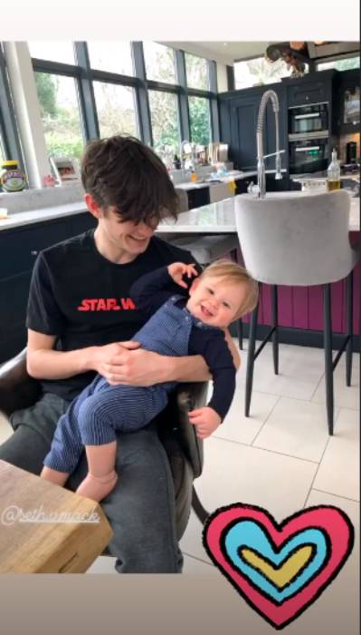Matilda Ramsay's boyfriend Seth Mack with her baby brother Oscar