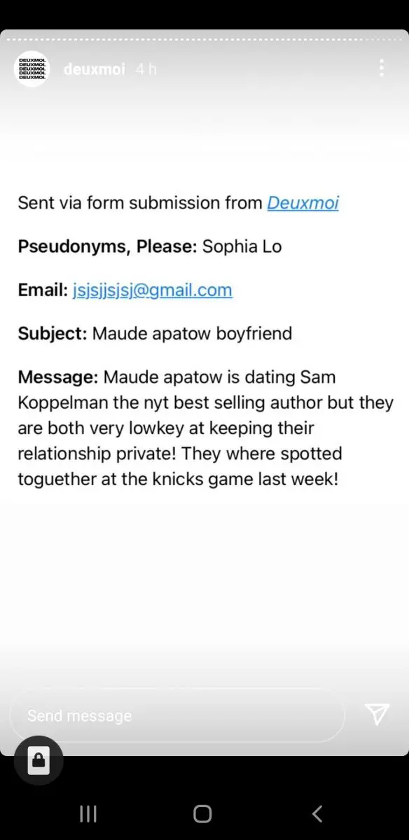 Maude Apatow Apparently Dating New Boyfriend Sam Koppelman