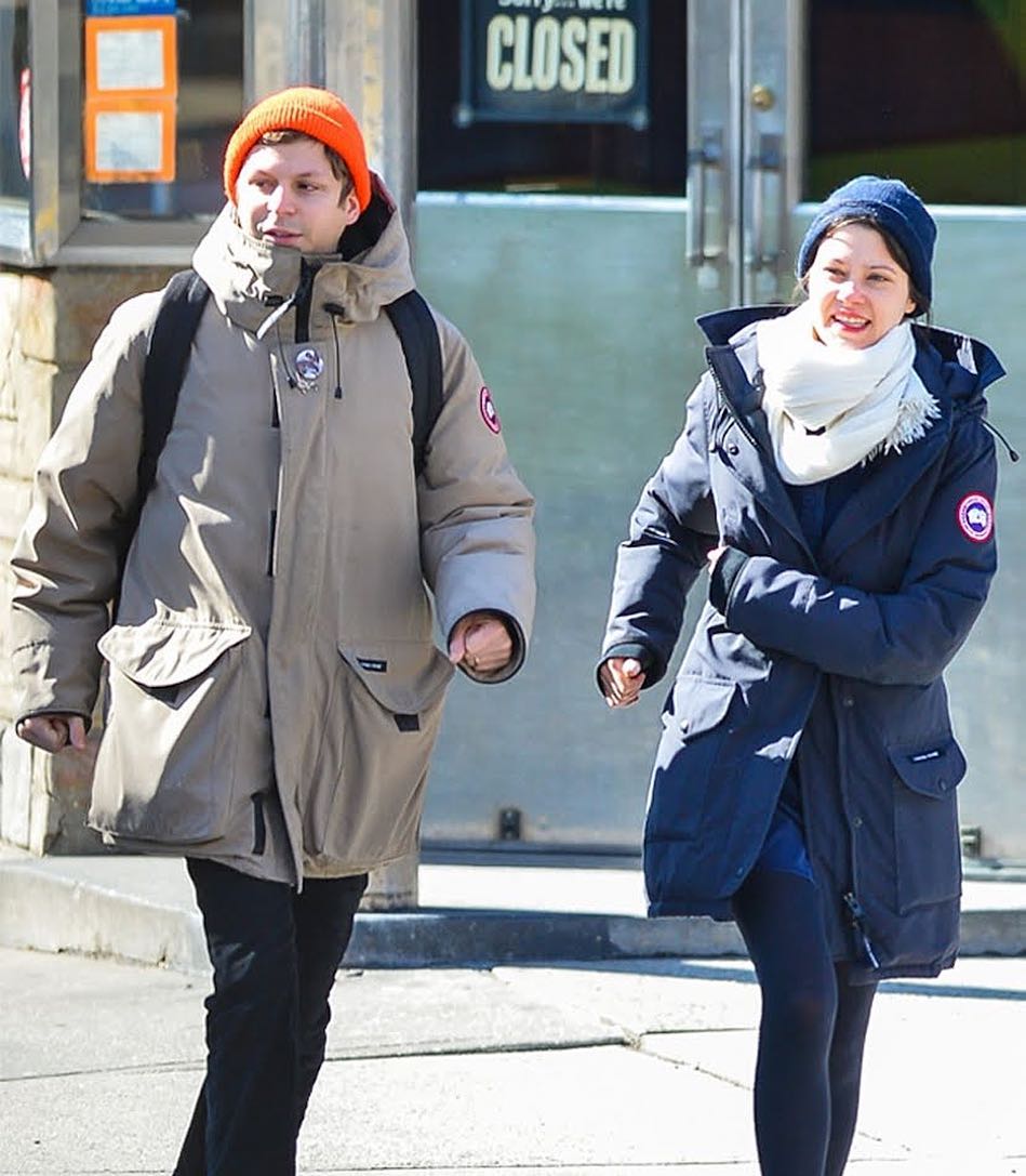 Michael Cera and his spouse Nadine photographed in Brooklyn, New York
