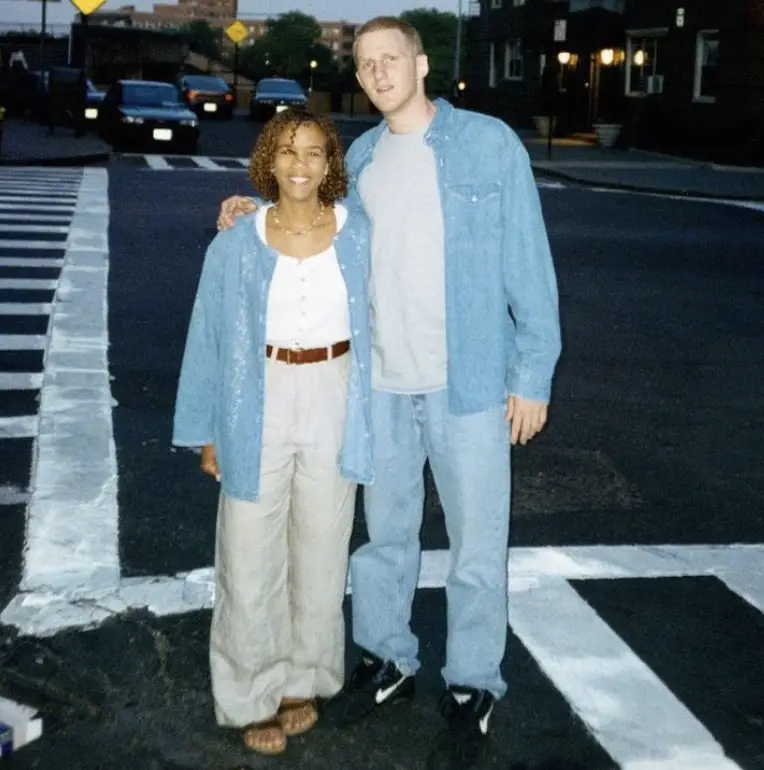 Michael Rapaport and his wife Kebe Dunn in the '90s