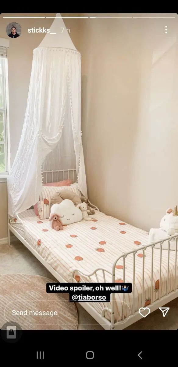 A picture of Michael Stickler's daughter MK's new bedroom.