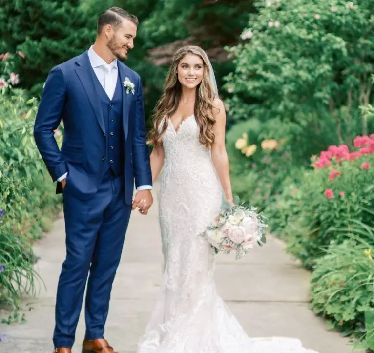 Mitchell Trubisky and his wife Hillary Trubisky.