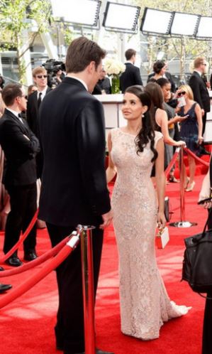 Nathan Fillion with his then girlfriend Mikaela Hoover.