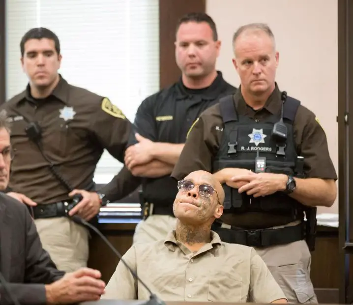 Nikko Jenkins in a courtroom during his hearing