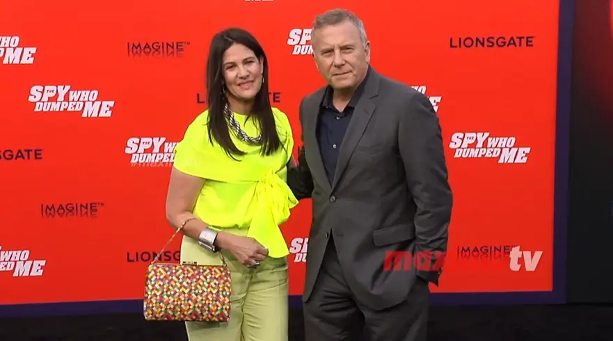 Paul Reiser and his wife Paula Ravets at the premiere of The Spy Who Dumped Me in 2018.