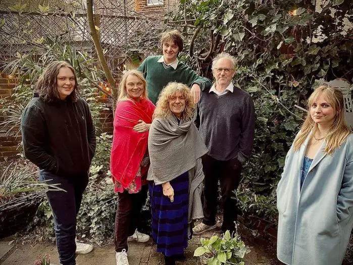 Peter Davison with his family