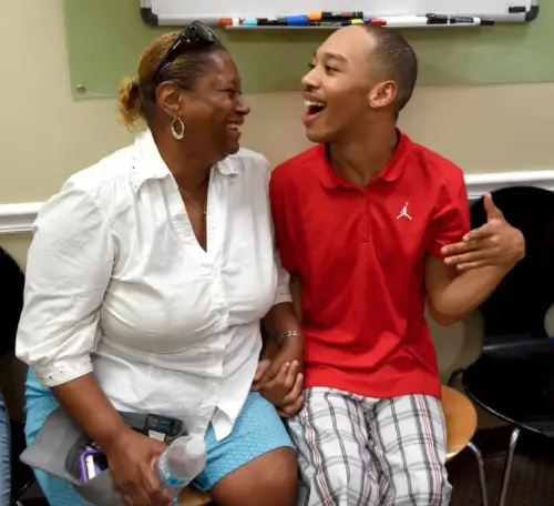 Chancellor Lee Adams with his grandmother Sandra Adams