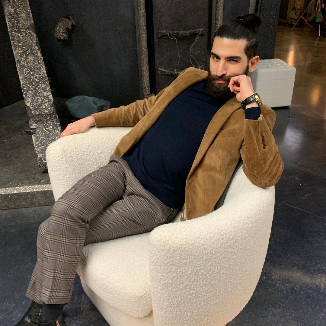 Raffi Barsoumian, Tala Ashe's husband, posing for a picture
