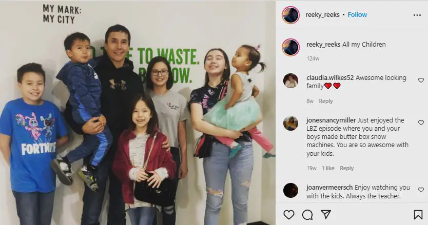 Ricko DeWilde spending family time with all his six children.