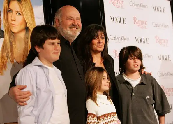 Rob Reiner, his wife Michele Singer, and their three kids clicked together.