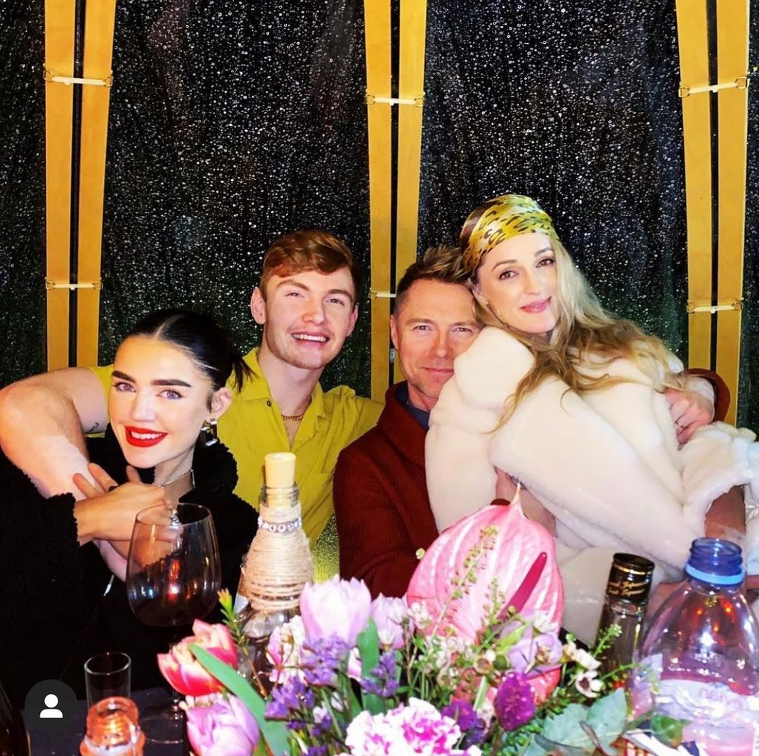 Ronan Keating with his children, Jack and Missy, and current wife, Storm.