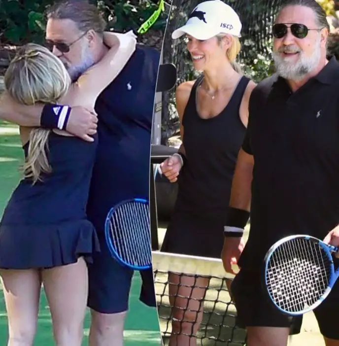 Russell Crowe and his girlfriend Britney Theriot