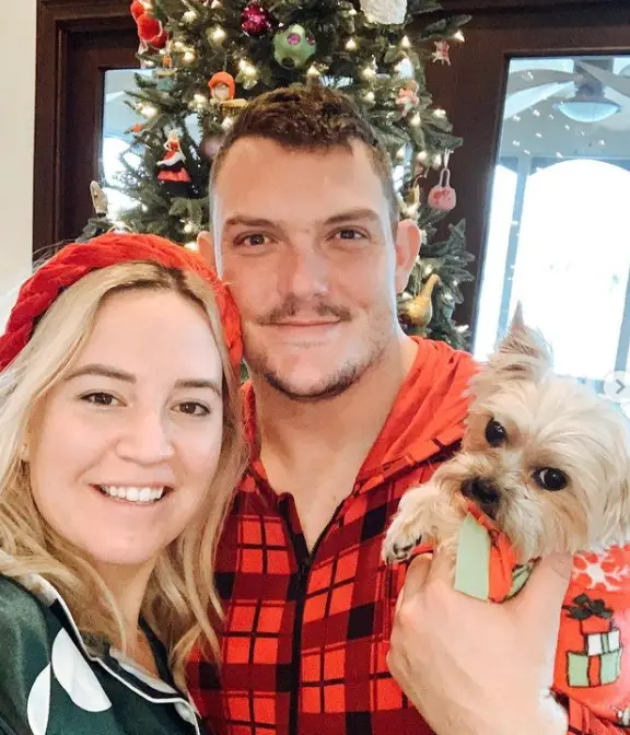Ryan Kelly and Wife Emma Zieverink with Jake, The Terrier.