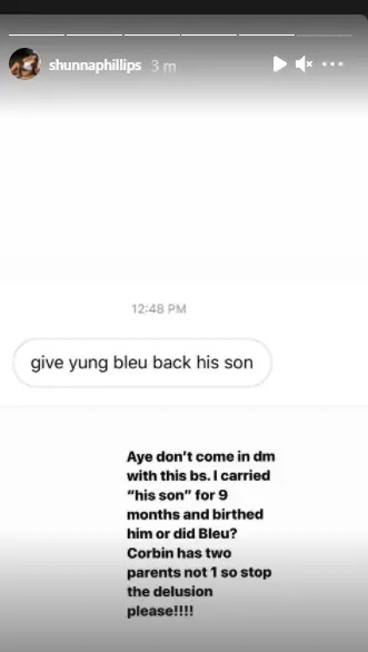 Shunna Phillip's deleted Instagram Stories.