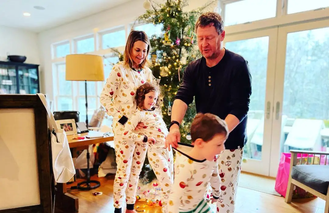 Savannah Guthrie and her husband Michael Feldman with their two children.