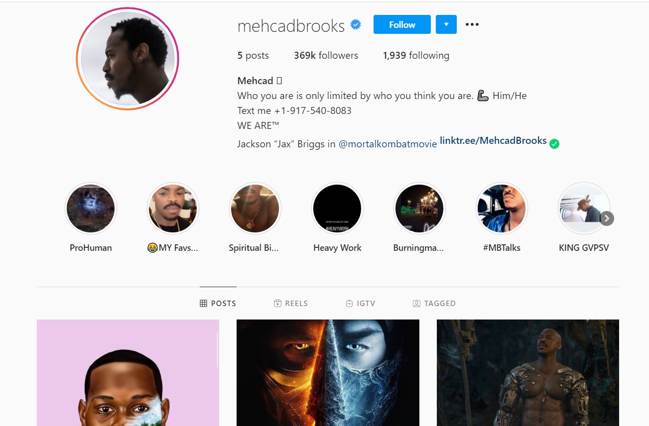 Mehcad Brooks Instagram