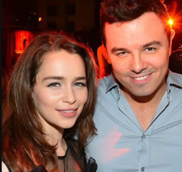 Seth MacFarlane and his former girlfriend, Emilia Clarke 