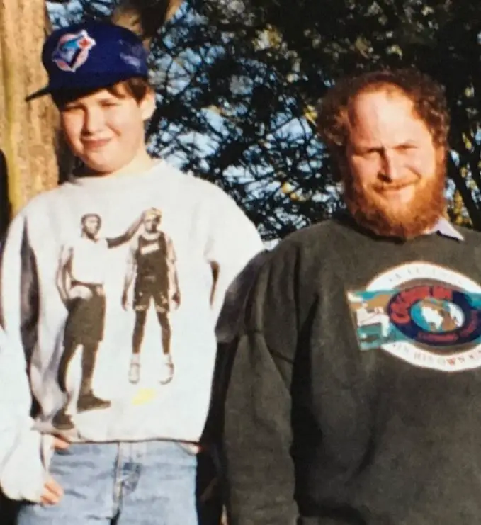 Seth Rogen and his father 