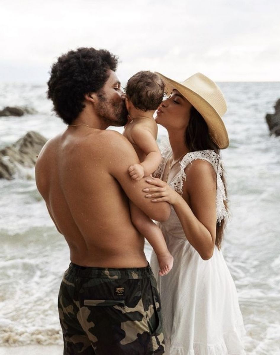 Shay Mitchell with her baby Atlas and the baby fatherÂ Matte Babel