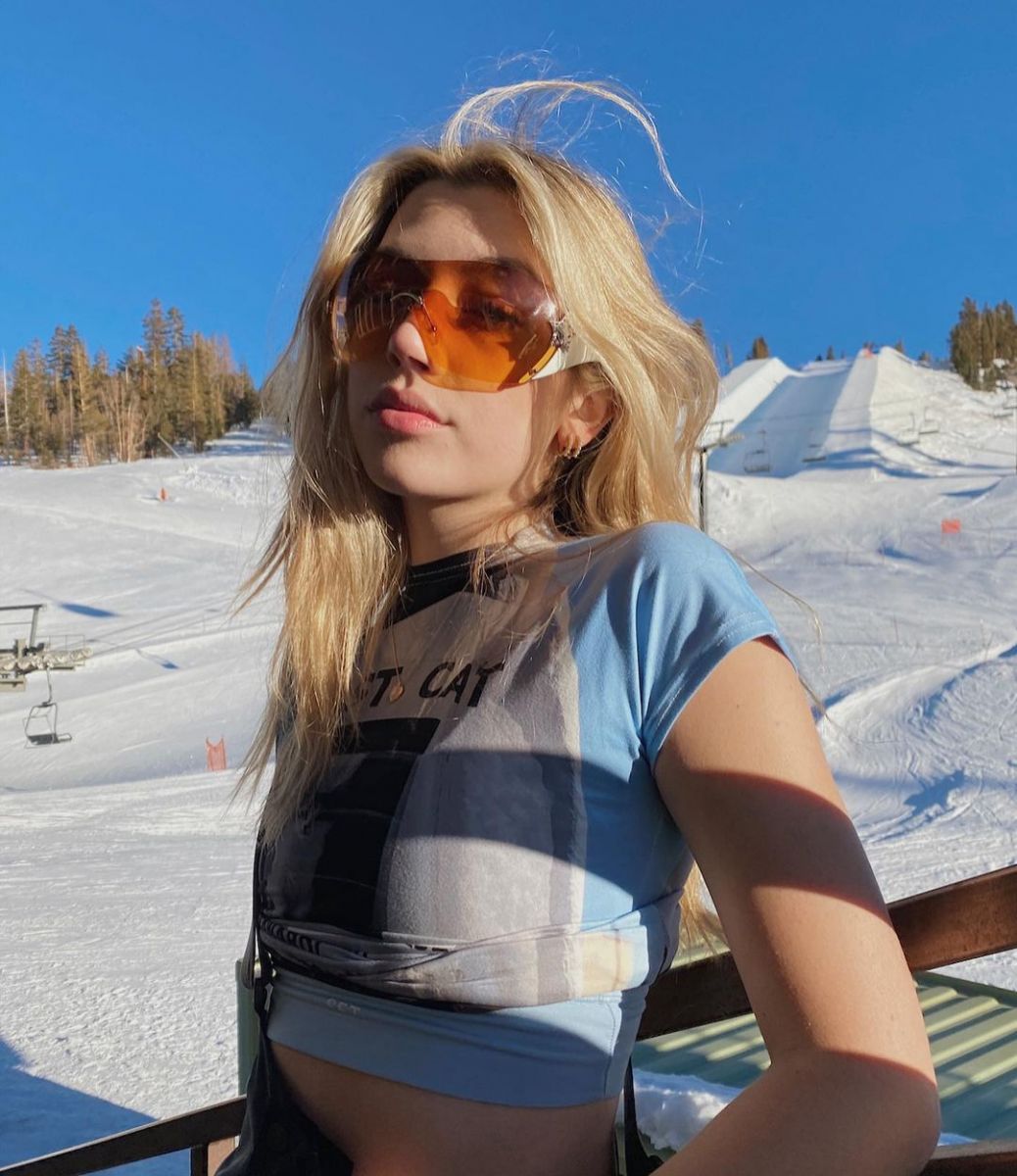 Sissy Sheridan posing for a photo at Mammoth