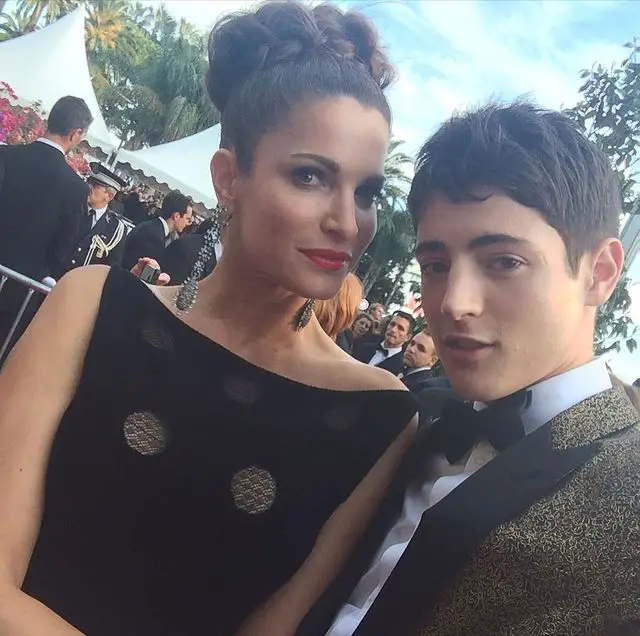 Stephanie Seymour with son Harry Brant.