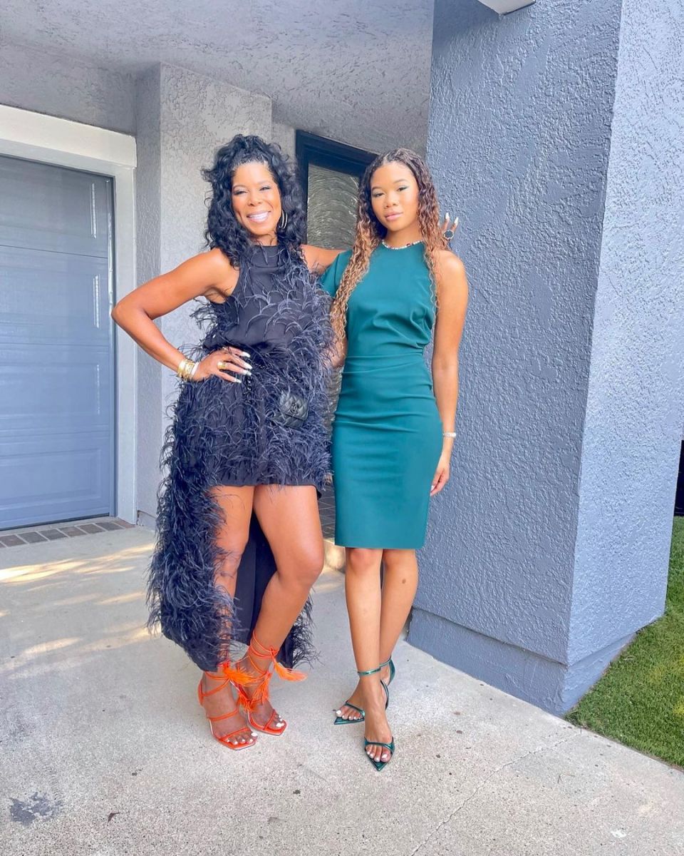 Storm Reid with her mom, Robyn Simpson. 