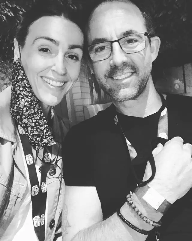 Suranne Jones with husband Laurence Akers in June 2021.