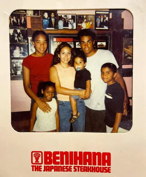 TJ Jackson with wife Frances Casey and family