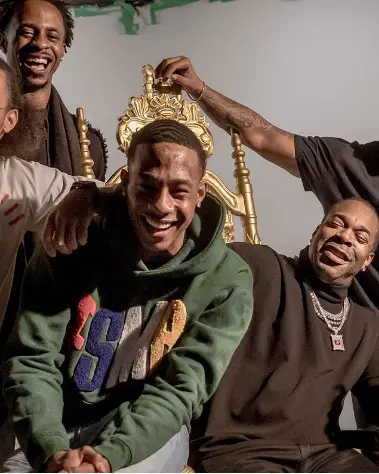 Busta Rhymes with Young King and friends