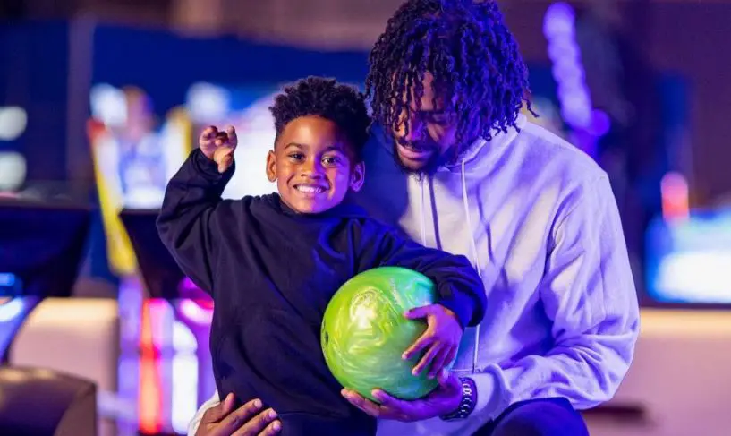 Trevon Diggs with his son.