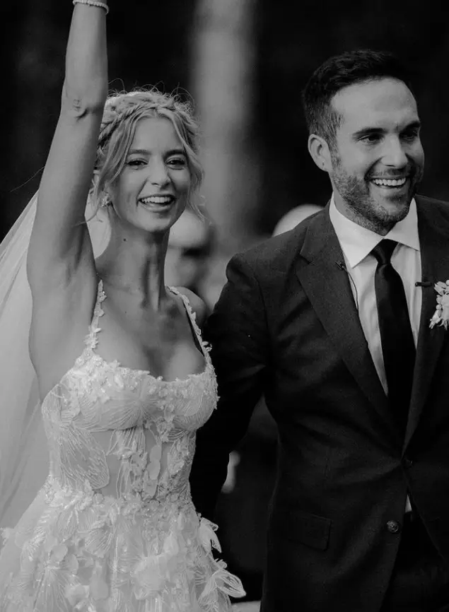 Tyler Rich with wife Sabina Gadecki on their wedding day.