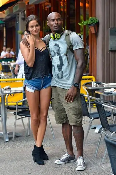 Tyson Beckford with ex girlfriend Shanina Shaik after split with rumored wife.. 