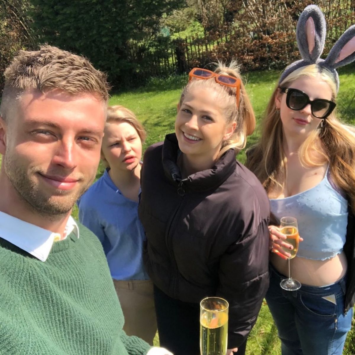 Ulrika Jonsson's children pose for a selfie.