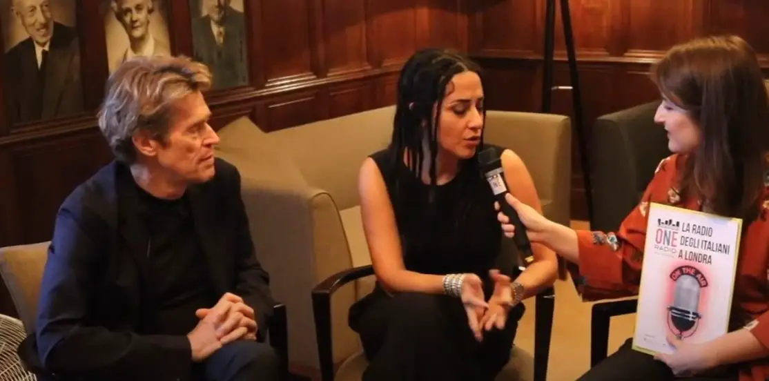Willem Dafoe with wife Giada Colagrande in an interview