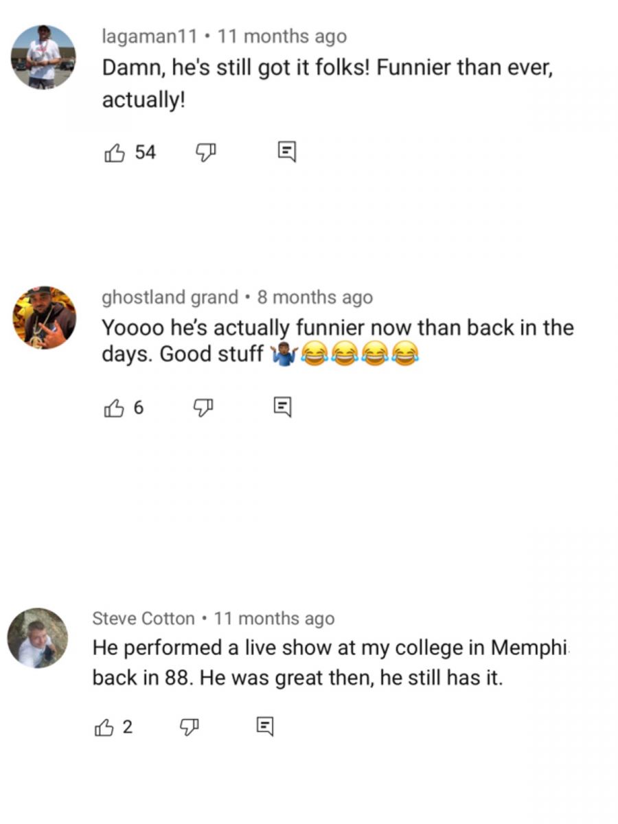 YouTube comments on Bobcat Goldhwait's Standup Video